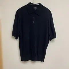 【新品・タグなし】UNIQLO ブラックポロニット　ポロシャツ M