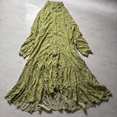 90s レトロ ポップ柄 ロングワンピース M PERSON’Sのサムネイル
