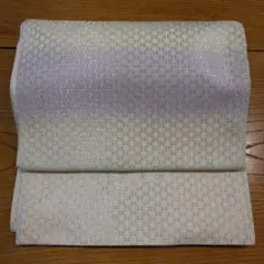 推奨超美品　期間限定出品　袋帯　未仕立て 金糸 七宝文様 パステルカラー