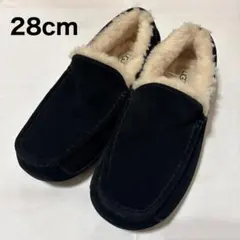 UGG ブラック アグ　スエード　ムートン　スリッポン 28cm ボア ファー
