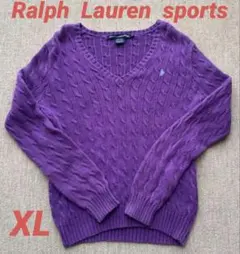 【Ralph Lauren Sport 】パープル ニットセーター XLサイズ