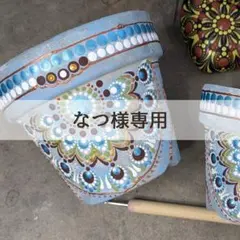 オーダー専用＊リメイク鉢＊素焼き鉢3号