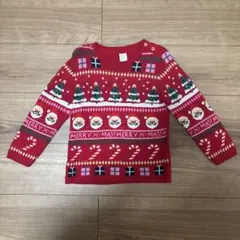 H&M クリスマス柄セーター 3T 赤