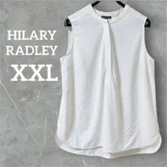 HILARY RADLEY 【XXL】ノースリーブシャツ ホワイト キレイめ