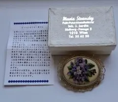 Maria Stransky プチポワン 額装 花柄 刺繍 - メルカリ