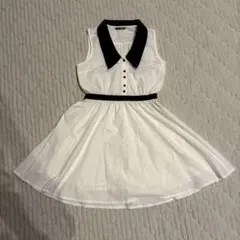 spiral girl バイカラー　ボタン　ワンピース