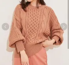 ビザビ 【WEB限定】ボリュームたっぷり。ケーブルミドルゲージニットプルオーバー