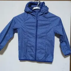 UNIQLO KIDS ハート柄 フード付き薄手ジャケット 収納袋付きのサムネイル
