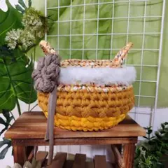 フリース仕様【フタ付きモモンガポーチ】唐草模様 - メルカリ