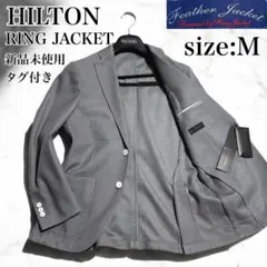 新品未使用タグ付き ヒルトン リングヂャケット テーラードジャケット グレー M