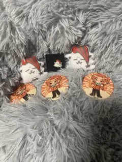 あなめ　マスコットキーホルダー　あらきさん　缶バッジ