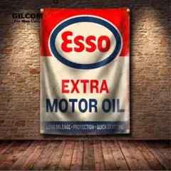 タペストリー フラッグ 旗 60×90cm サインバナー　ESSO エッソ