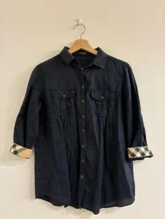 Burberry London バーバリーロンドン　七分　シャツ　麻　36