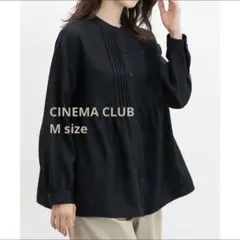 Honeysネイビープリーツデザイン長袖シャツ