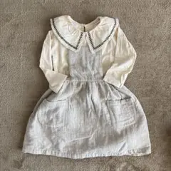 ZARABABY ZARAKIDS リネン風エプロンワンピース 女の子　110