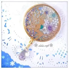 N.756】ハンドメイドヘアゴム/ポニーフック 紫陽花 かすみ草 スワロ