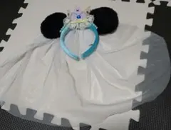 ミニー耳付きカチューシャ ティアラ付き