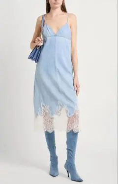 DIESEL ライトブルー キャミレースワンピース新品未使用⭐︎