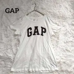 ギャップ ロゴTシャツ 半袖 薄手 ホワイト 白 コットン カジュアル 洗えるМ