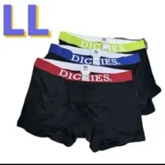 LL●3枚●Dickies/ディッキーズ★メンズ前閉じボクサーパンツ★黒のサムネイル