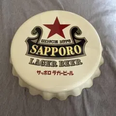 非売品 赤星壁掛け王冠 サッポロラガービール 赤星王冠 壁掛看板 1個