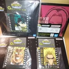 一番くじ　ヒロアカ　ラバーコースター3個＆キャンパス風イラストボード＆ステッカー