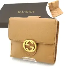 ✨未使用に近い✨　GUCCI ミニ財布　インターロッキング　GGロゴ　二つ折り