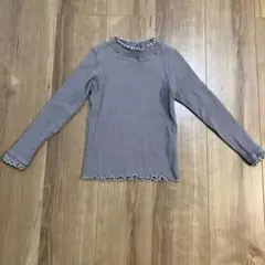 長袖カットソー グレー リボン付き　120 anyFAM