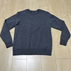 ラムクルーネックセーター　グレー　ユニクロ　Lサイズ