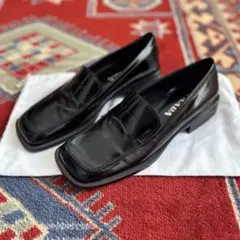 PRADA 【プラダ】 ローファー スクエアトゥ 25.5