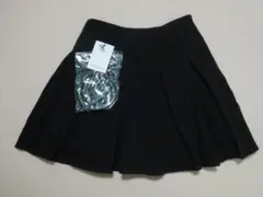 未使用　リップ サービス 黒 ボックスプリーツスカート S　ベルト付　W60cm