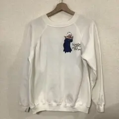 HANES ヘインズ　手書き　クルーネックスウェット　白　K-392 M