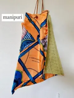 マニプリ/manipuri/トートバッグ/サイズL/シルク/スカーフ柄のサムネイル