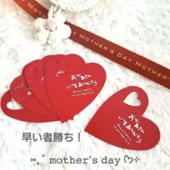 母の日 父の日 シール付き♥メッセージタグ5枚セット