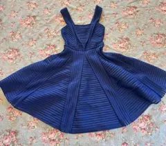 Maje Parisマージュ・パリネイビー ストライプ ノースリーブ ワンピース