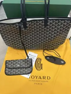 良品 GOYARD ゴヤール トートバッグ サンルイ 黒 A4 ブラック PM