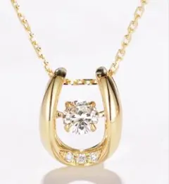 ダンシングストーン レディース ネックレス k18RGPゴールデンホースシュー