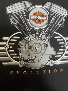 90sハーレーダビッドソン ヴィンテージTシャツ エンジンUSA製 L