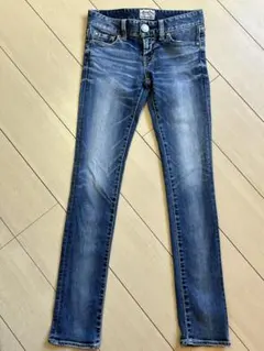 moussyスキニーデニム ダークブルー ハイウエスト