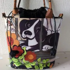 ❣️巾着付きミニトートバック❣️ロラライハリス、ハンドメイド