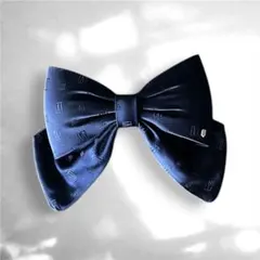 ALEXANDRINE PARIS リボン バレッタ ヘアクリップ ネイビーのサムネイル