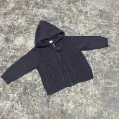 Cottoli フード付きニットカーディガン 90cm