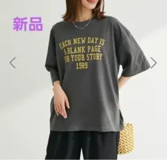 Green Parks★新品★ピグメントロゴTシャツ/チャコールのサムネイル
