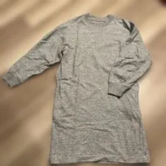 UNIQLO グレー 長袖 膝丈スウェットワンピース M