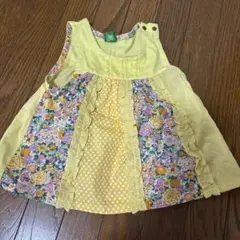 花柄 ドット柄 ノースリーブ ワンピースのサムネイル