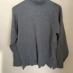 メンズグレー タートルネックセーター