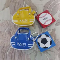 ☆カルディ☆レトロスポーツバッグ（黄色＆青色）セット：チョコ入り：新品