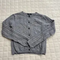 ユニクロ UNIQLOケーブルニットカーディガン グレー