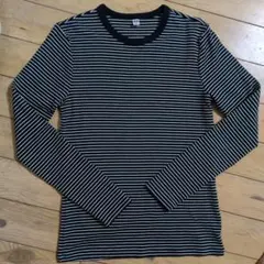 UNIQLOユニクロ　ソフトリブボーダークルーネックT