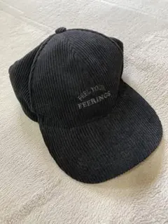 FEEL YOUR FEELINGS コーデュロイ キャップ ブラックのサムネイル